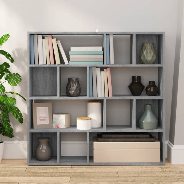 Graues Bücherregal Sonoma 105x24x102 cm