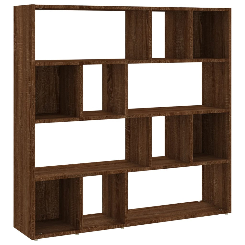 Braun Eichen Bücherregal Raumteiler 105x102 cm