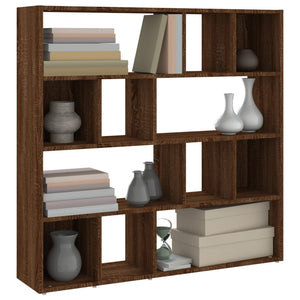 Braun Eichen Bücherregal Raumteiler 105x102 cm