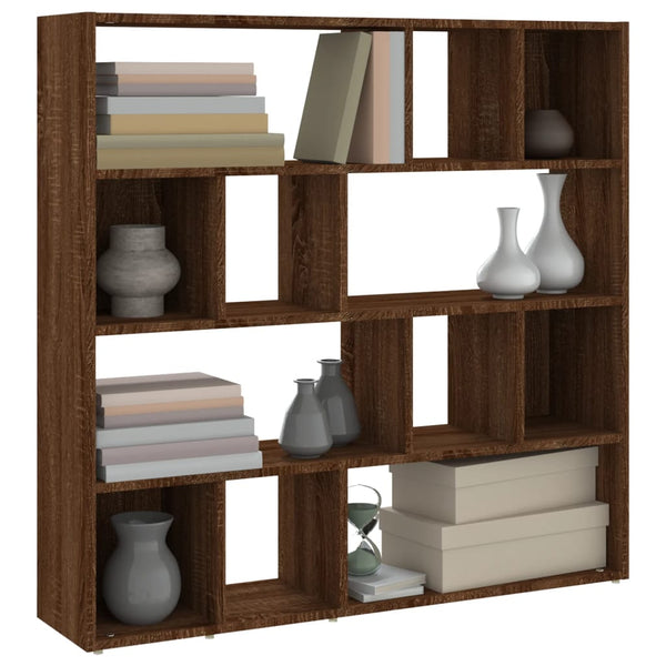 Braun Eichen Bücherregal Raumteiler 105x102 cm