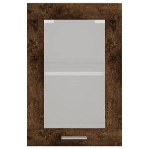 Hängeschrank Lyon Glas Räuchereiche 40x60 cm