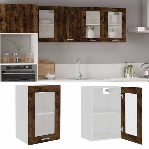 Hängeschrank Lyon Glas Räuchereiche 40x60 cm