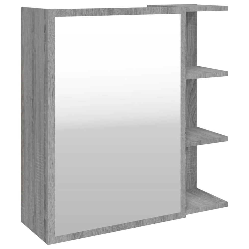 Bad Spiegelschrank Grau Sonoma 62,5 cm