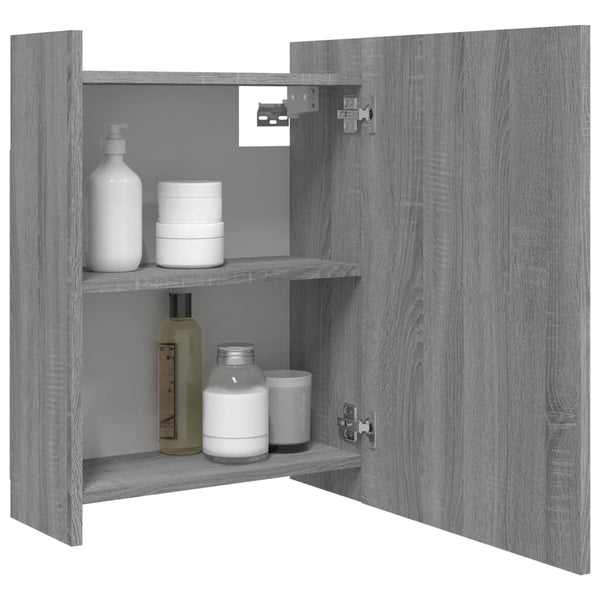 Bad Spiegelschrank Grau Sonoma 62,5 cm