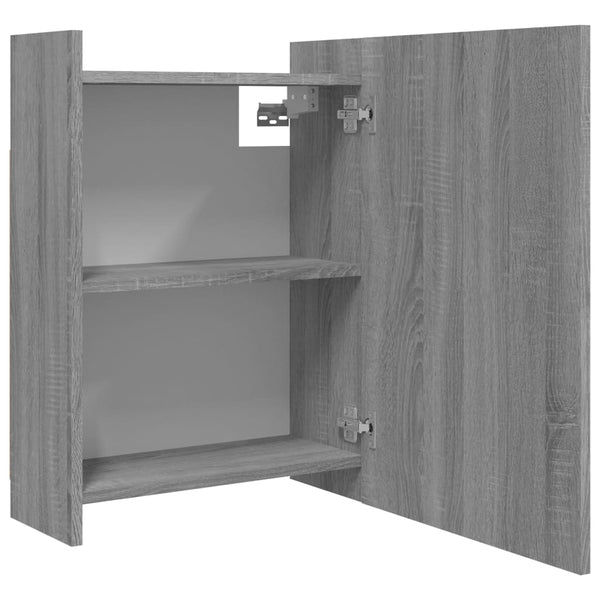Bad Spiegelschrank Grau Sonoma 62,5 cm
