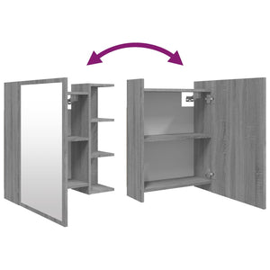 Bad Spiegelschrank Grau Sonoma 62,5 cm