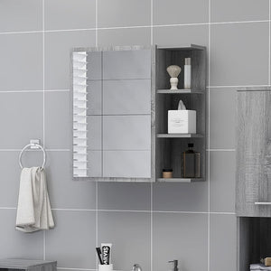 Bad Spiegelschrank Grau Sonoma 62,5 cm