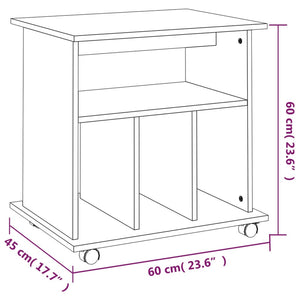 Rollschrank Räuchereiche 60x45x60 cm