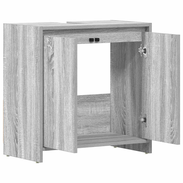 Grauer Badschrank Sonoma 60 cm