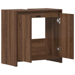 Badschrank Braun Eichenoptik 60 cm