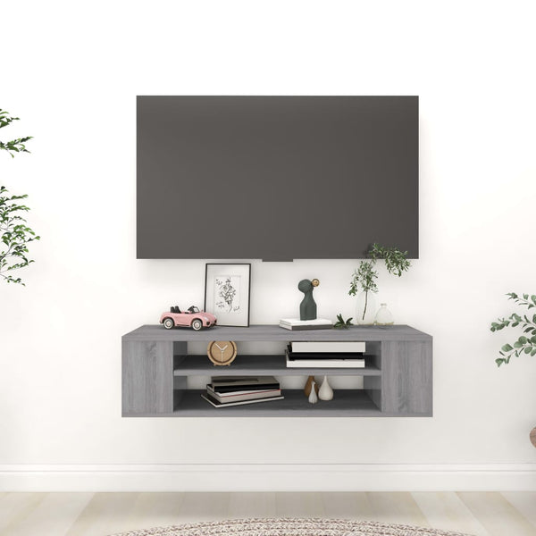 TV-Wandschrank Grau Sonoma 100 cm