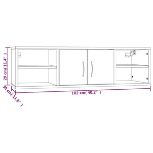 Wandregal Räuchereiche 102 cm