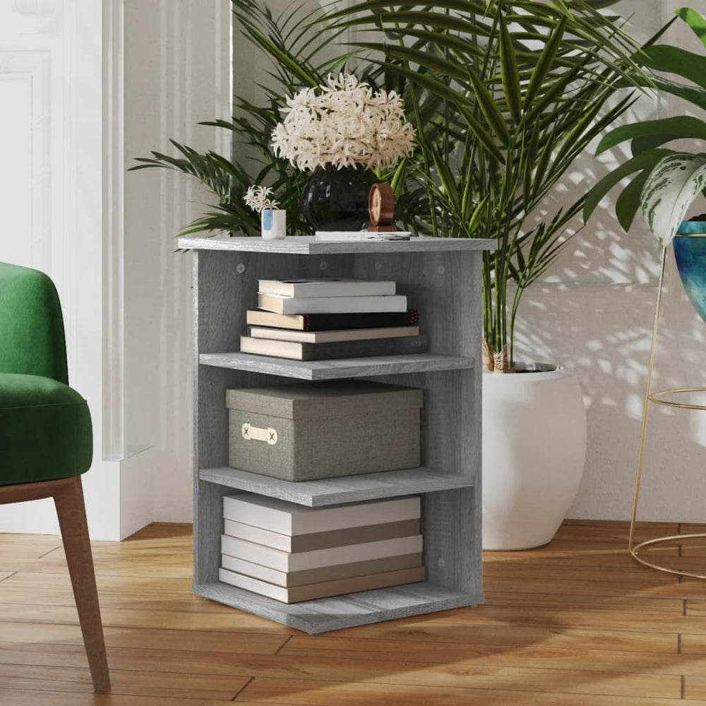 vidaXL Side Shelf Sonoma Grey 35x35x55 cm Engineered Wood