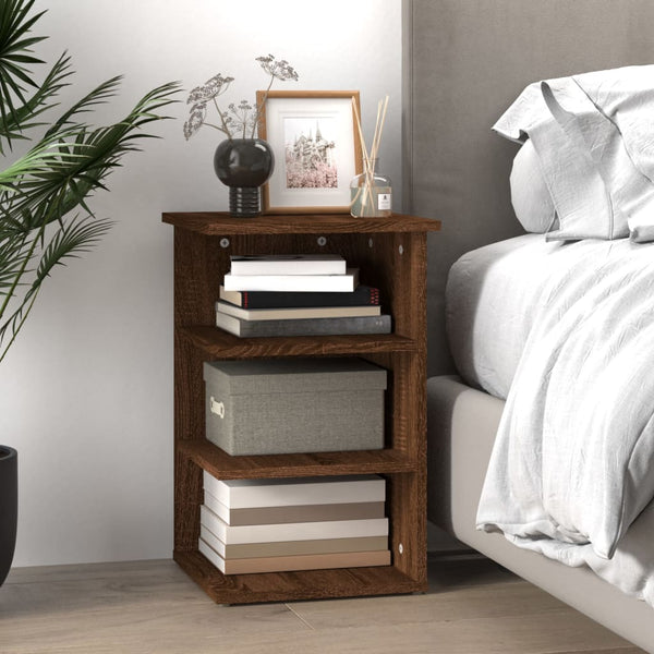 Beistellregal Braun Eichenoptik 35x35x55 cm