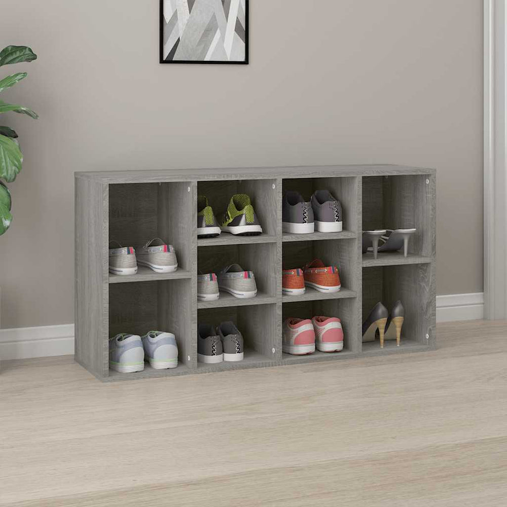 vidaXL Banc à chaussures gris sonoma 103x30x55 cm bois d'ingénierie