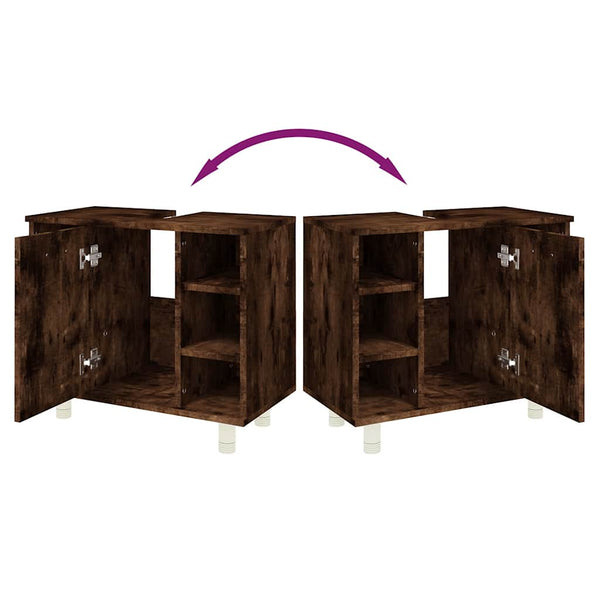 Badschrank Räuchereiche 60 cm