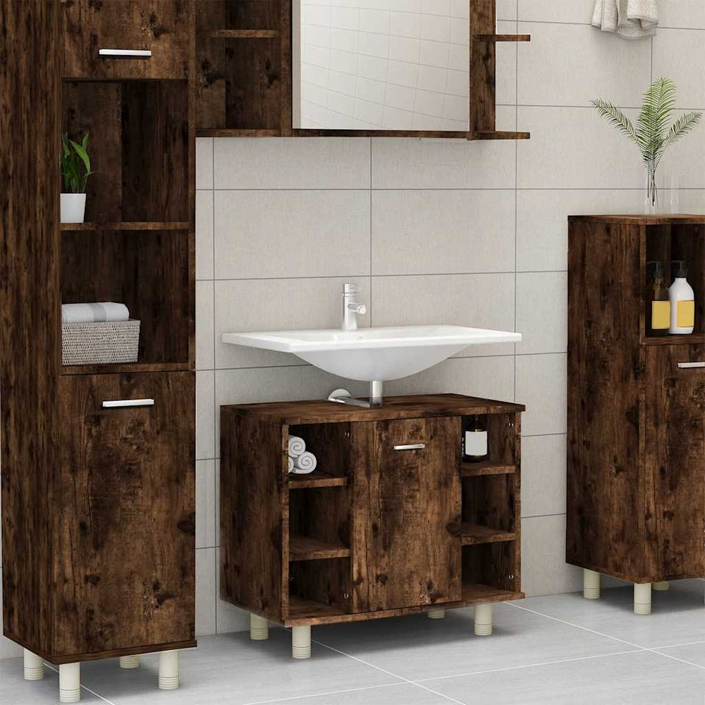 Badschrank Räuchereiche 60 cm