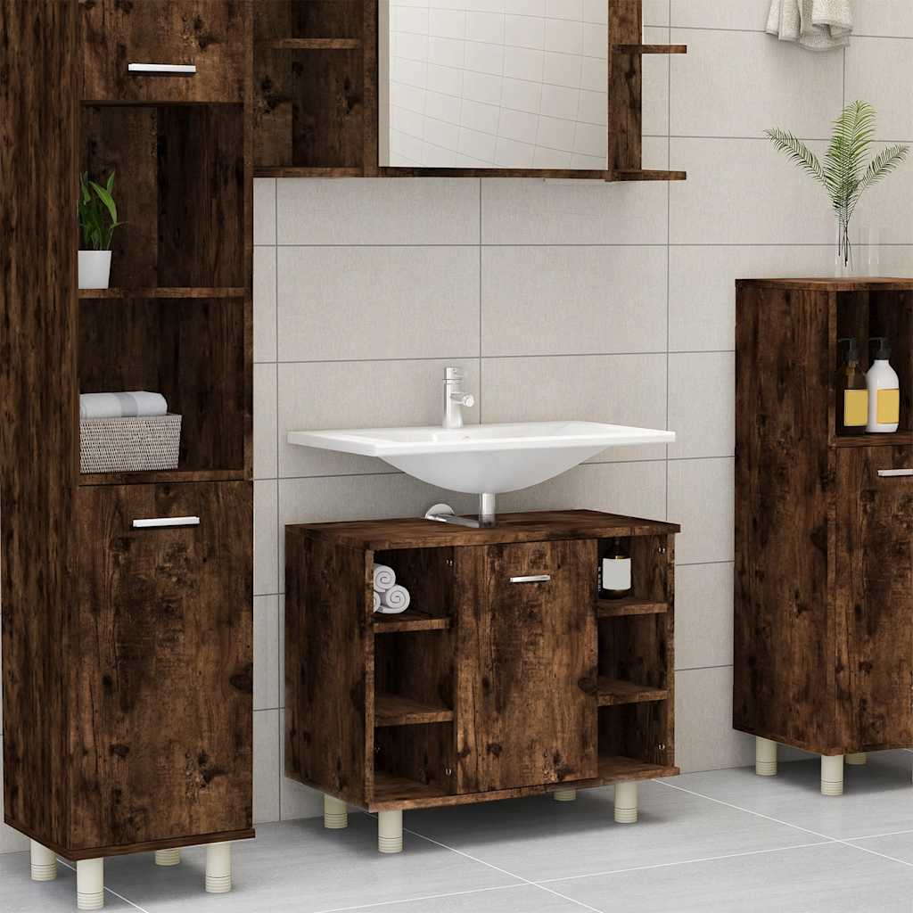 Badschrank Räuchereiche 60 cm