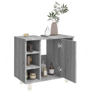 Badschrank Grau Sonoma 60 cm