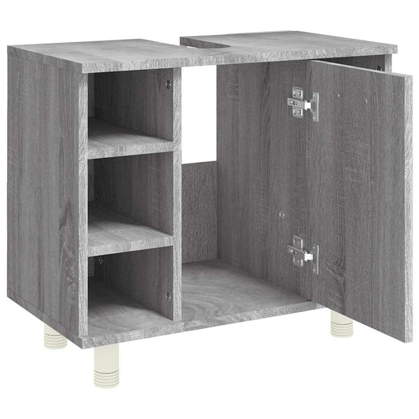 Badschrank Grau Sonoma 60 cm