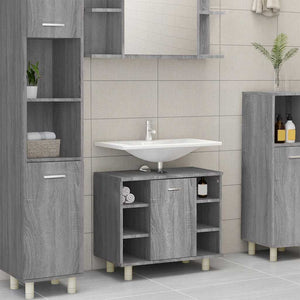 Badschrank Grau Sonoma 60 cm