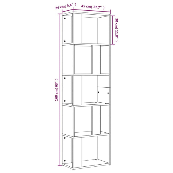 Bücherregal Räuchereiche 160 cm