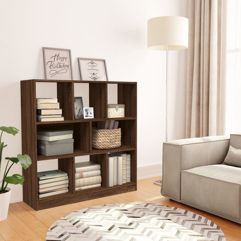 vidaXL Bibliothèque marron aspect chêne 97,5x29,5x100 cm bois d'ingénierie