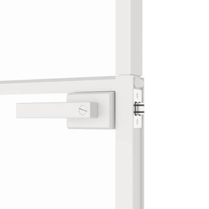 Innentür Weiß 102x201,5 cm Hartglas & Aluminium Schlank