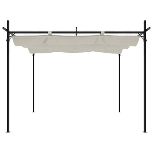 vidaXL Pergola à toit rétractable crème 295x292x230 cm