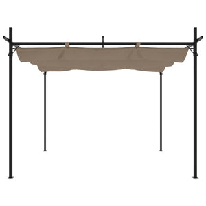 vidaXL Pergola avec toit coulissant Taupe 295x292x230 cm