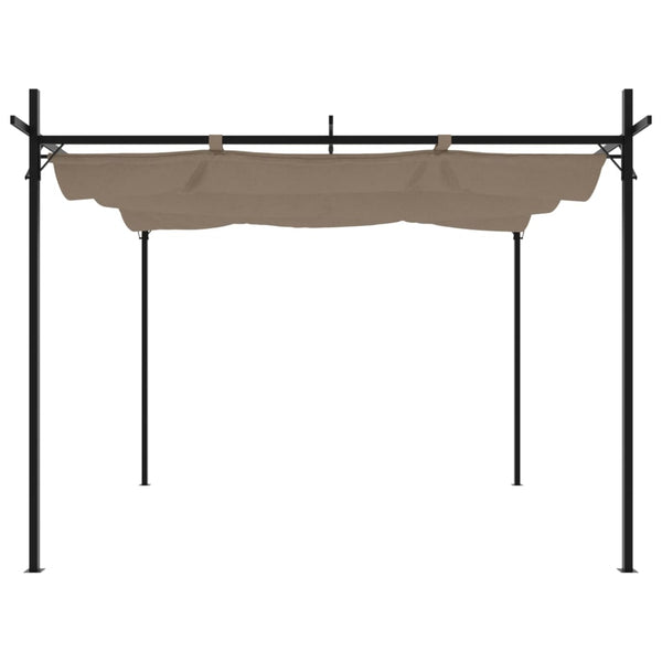 vidaXL Pergola avec toit coulissant Taupe 295x292x230 cm