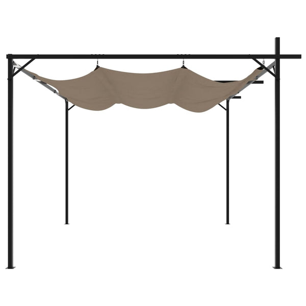 vidaXL Pergola avec toit coulissant Taupe 295x292x230 cm