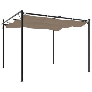 vidaXL Pergola avec toit coulissant Taupe 295x292x230 cm