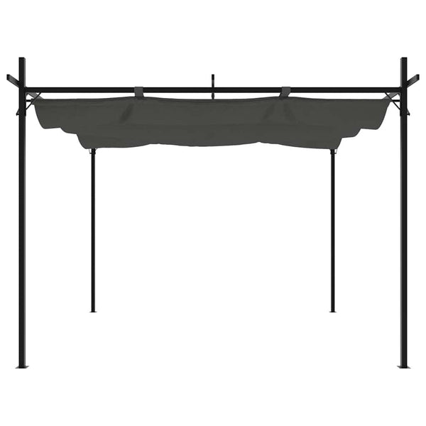 Anthrazit Pergola mit Schiebedach 295x292 cm