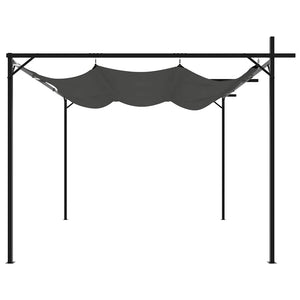 Anthrazit Pergola mit Schiebedach 295x292 cm