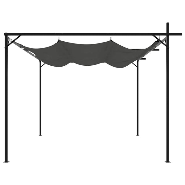 Anthrazit Pergola mit Schiebedach 295x292 cm