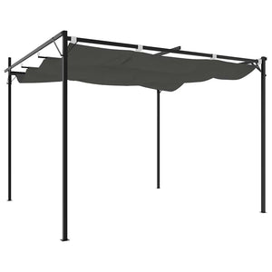 Anthrazit Pergola mit Schiebedach 295x292 cm