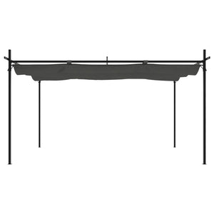Anthrazit Pergola mit Schiebedach 395x292 cm