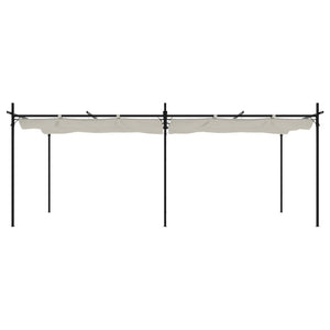 vidaXL Pergola à toit rétractable Crème 589x292x230 cm