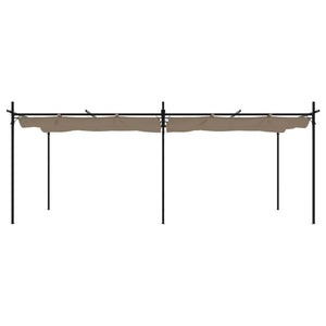 vidaXL Pergola avec toit coulissant Taupe 589x292x230 cm