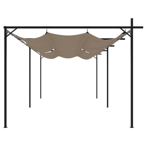 vidaXL Pergola avec toit coulissant Taupe 589x292x230 cm
