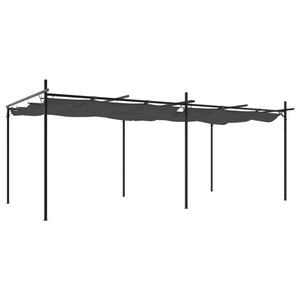 vidaXL Pergola avec toit coulissant anthracite 589x292x230 cm