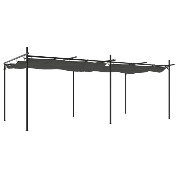 vidaXL Pergola avec toit coulissant anthracite 589x292x230 cm