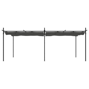 vidaXL Pergola avec toit coulissant anthracite 589x292x230 cm