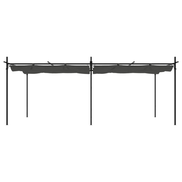 vidaXL Pergola avec toit coulissant anthracite 589x292x230 cm