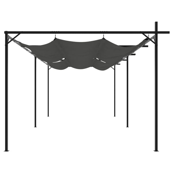 vidaXL Pergola avec toit coulissant anthracite 589x292x230 cm