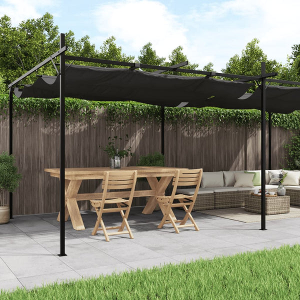 vidaXL Pergola avec toit coulissant anthracite 589x292x230 cm