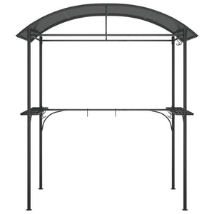 Grillpavillon mit Seitenregalen Anthrazit