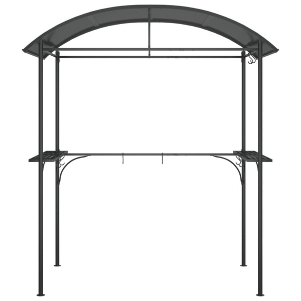 Grillpavillon mit Seitenregalen Anthrazit