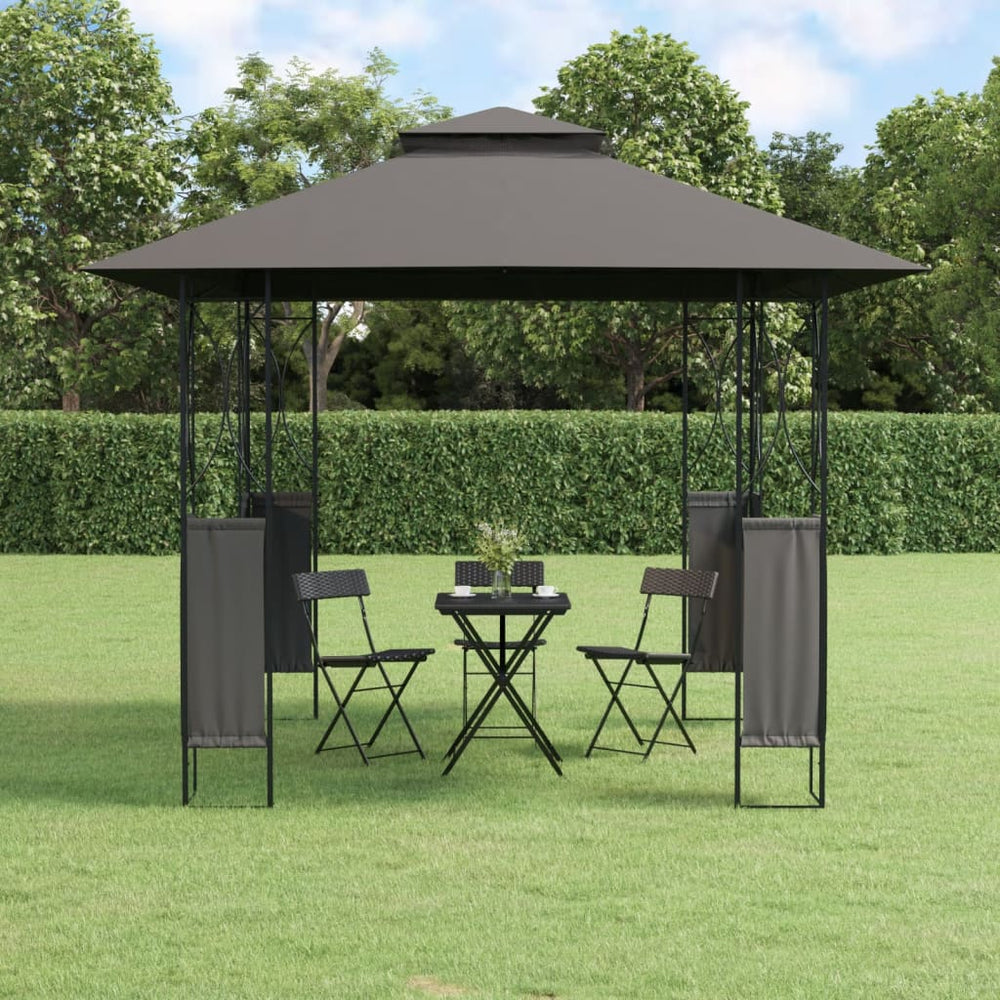 Anthrazit Pavillon 300x300 cm Stahl